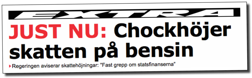 Nej Aftonbladet – skatten på bensin ska inte chockhöjas