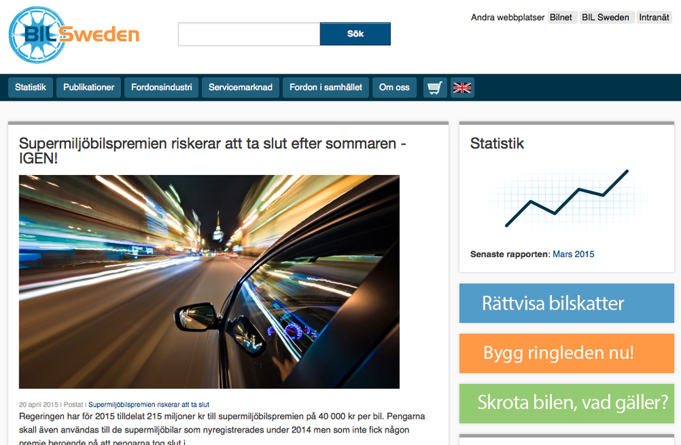 Delar ut smocka mot Bil Sweden: 