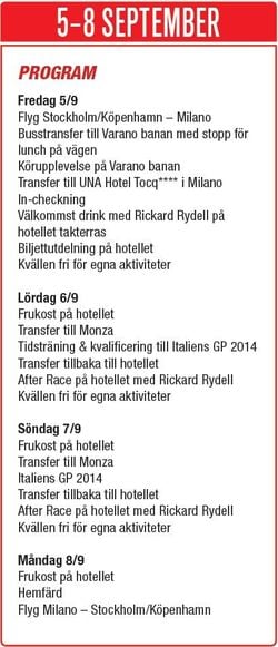 Följ med oss till Monza – och upplev Italiens GP på plats