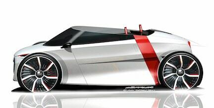 Audi urban concept Spyder tappar taket
