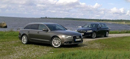 Duell mellan A6 Avant och 520d Touring