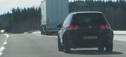 VW Golf VII siktad i Linköping