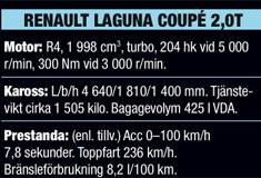 Renault Laguna Coupé: Vi provkör