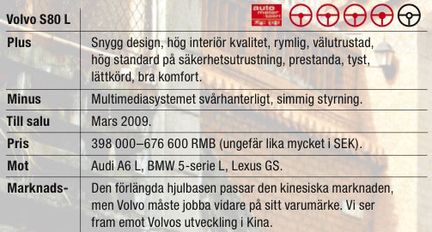 Volvo S80 L: Så tycker kineserna om Kina-Volvon