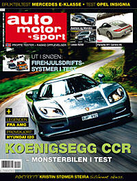 Nummer 2 Feb-Mars: Koenigsegg og 911