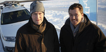 Saabchefen tänder till på en retro-Saab