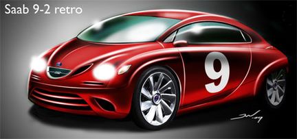 Saabchefen tänder till på en retro-Saab