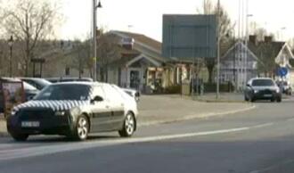 Nya Saab 9-5 fångad på film i Trollhättan