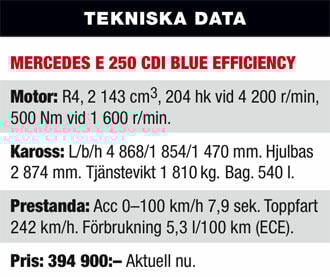 Mercedes E 250 CDI: Ordningen återställd