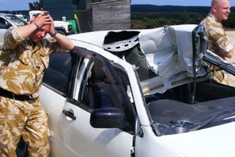 Top Gear kraschar en Evo VII