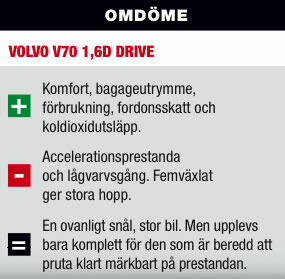 Volvo V70 1,6D DRIVe: Snål lastvagn