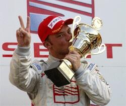 Jimmy Johansson var snabb när SEAT Leon Supercopa testkörde på Oschersleben