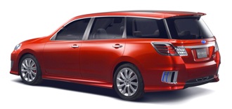 Subaru Exiga - rallybil för sju