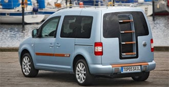VW Caddy med båtdäcks-tak!