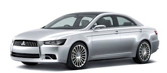 PARIS: Mitsubishi visar ett mörkt smakprov