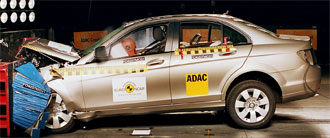 Euro NCAP: 5 stjärnor för V70 - men problem med krockgardin