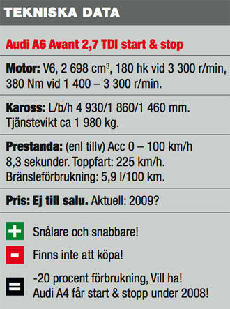 Provkörning: Audi A6 Start & stopp