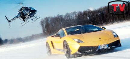 Huldt kör - Lamborghini Gallardo on ice!
