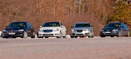 Första testet: 9-5, 5-serien, E-klass mot A6