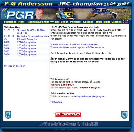 Fansen kan hjälpa P-G Andersson till start