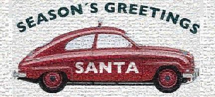 Saab önskar god jul med Facebookbilder