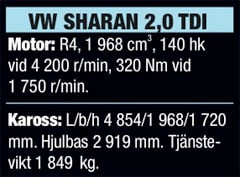 VW Sharan ger Galaxy en match