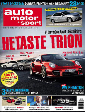 Supertrion: Nya Passat, 911 GT2 RS och Audi A1