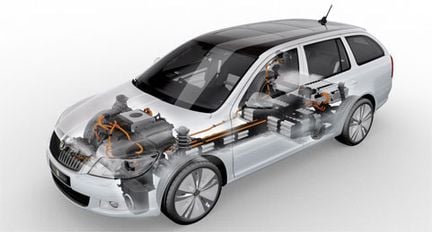 Skoda Octavia går 14 mil på el