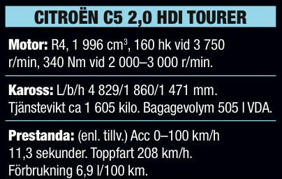 C5 Kombi: Vägra sportchassi i familjefraktaren