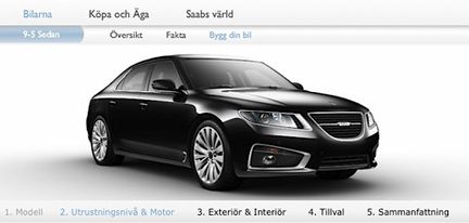Bygg din egen Saab 9-5 - i datorn