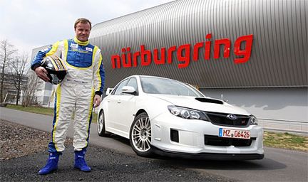 Subaru WRX STI klockad för 7.55 på Ringen