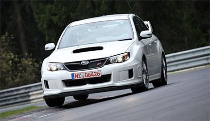 Subaru WRX STI klockad för 7.55 på Ringen