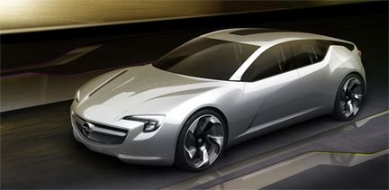 Opel Flextreme GT/E slimmar karossen i fart
