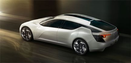 Opel Flextreme GT/E slimmar karossen i fart