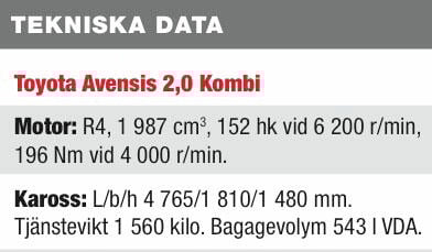 Toyota Avensis Kombi: Familjefavorit