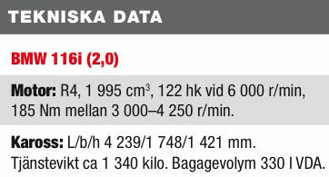 BMW 116i: Mer volym gör gott