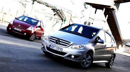 TEST: Toyta Prius mot Mercedes B-klass NGT