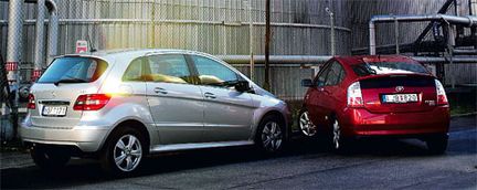 TEST: Toyta Prius mot Mercedes B-klass NGT