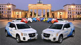 Opels bränslecellsbilar rullar i Berlin