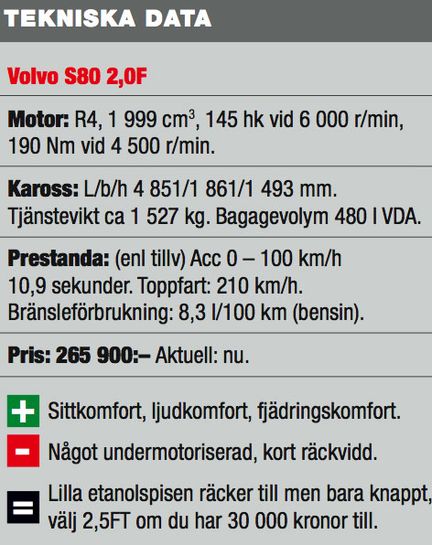PROVKÖRD: Volvo S80 2,0F - klen men komfortabel
