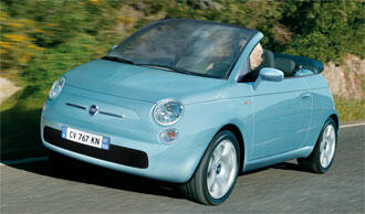 GENÈVE: Fiat 500 som cabriolet