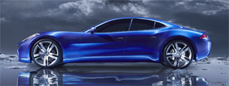 Lyxiga plug-in-hybriden Fisker säljs i Europa 2009