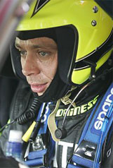 Rossi kör rally-VM i Wales