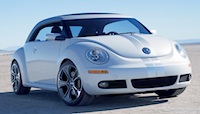 VW E-Bugster visar en elektrisk Beetle Cabriolet