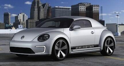 VW E-Bugster visar en elektrisk Beetle Cabriolet