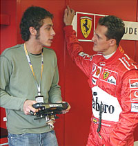 Biaggi och Rossi möts i F1