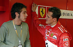 Rossi testar ihop med Schumacher