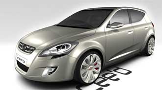 GENÈVE: Kia visar nya modellen i Golfklassen