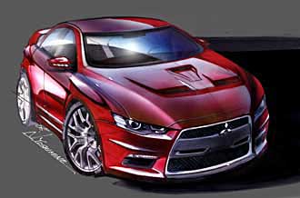 Mitsubishi visar mer av Evo X