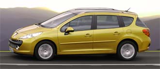 Peugeot 207 kombi på gång